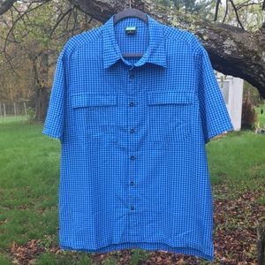 Hi-Tec Men’s Button-down Short Sleeve Shirt LG EUC